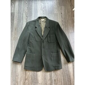 J.Crew Wool Blend Blazer Sport Coat Green Classic Luxury Preppy 90s Outdoors